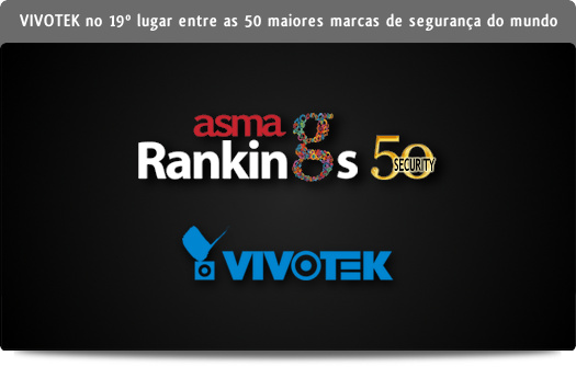 VIVOTEK no 19º lugar entre as 50 maiores marcas de segurança do mundo