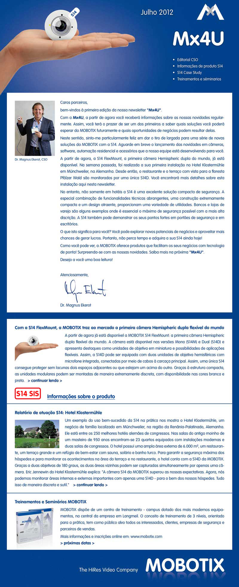 Mobotix Newsletter: Mx4U Julho