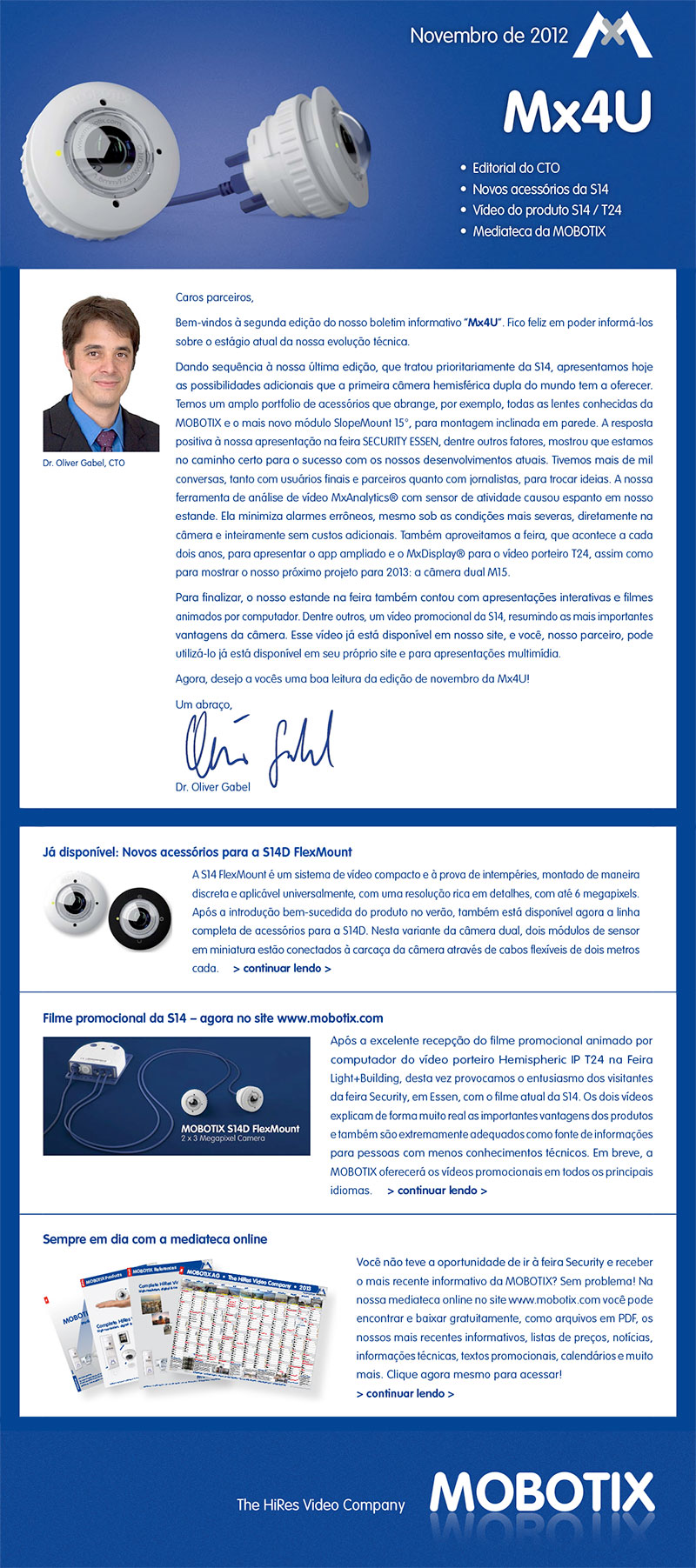 Mobotix Newsletter: Mx4U Novembro